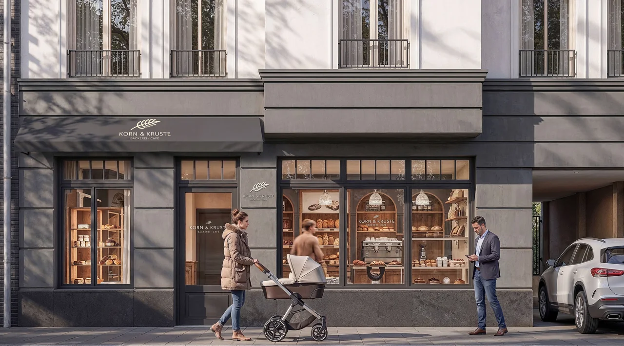 Gewerbeeinheit 3.1 · Straßenansicht. Visualisierung.