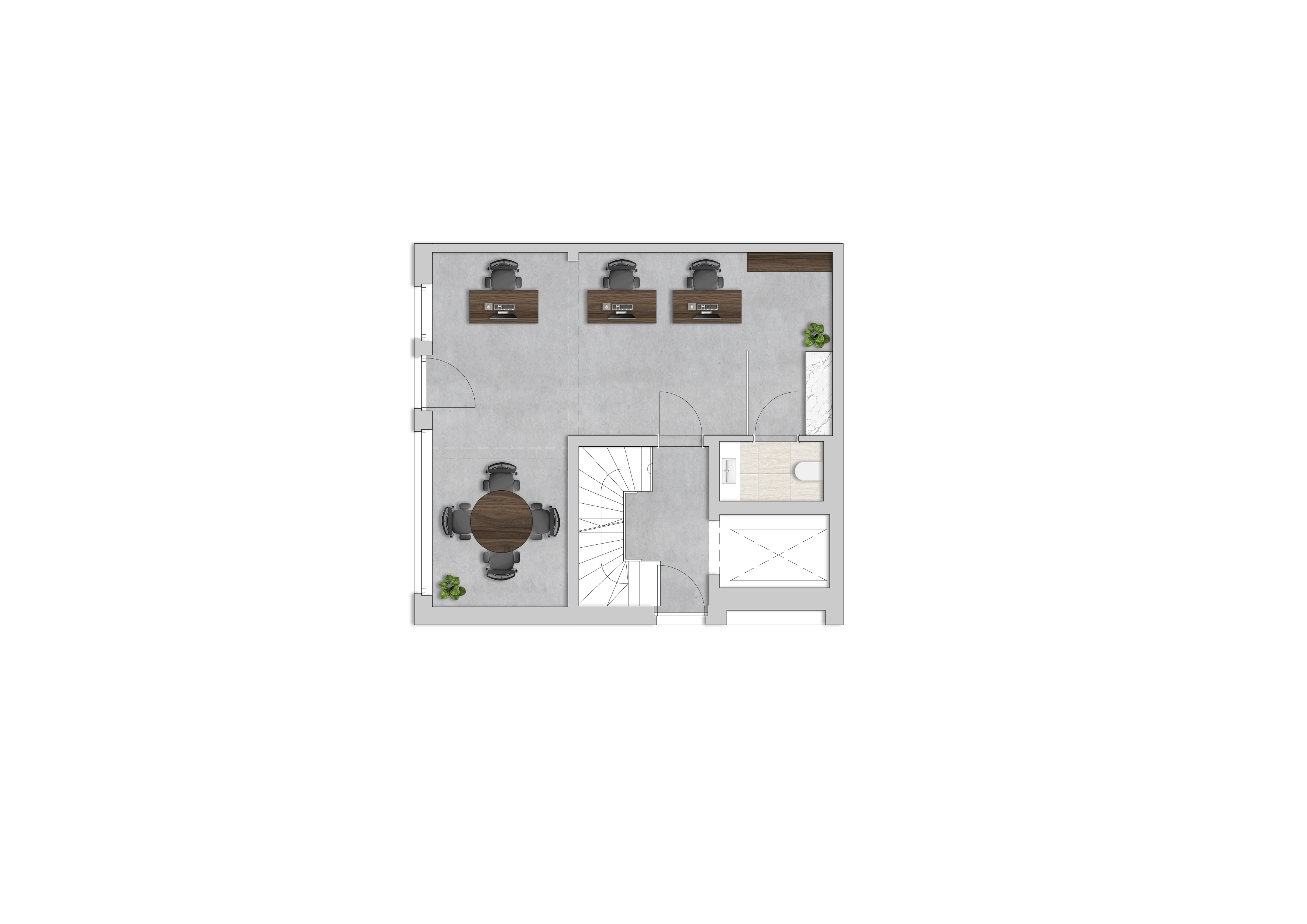 Grundriss Gewerbeeinheit 3.1, Erdgeschoss