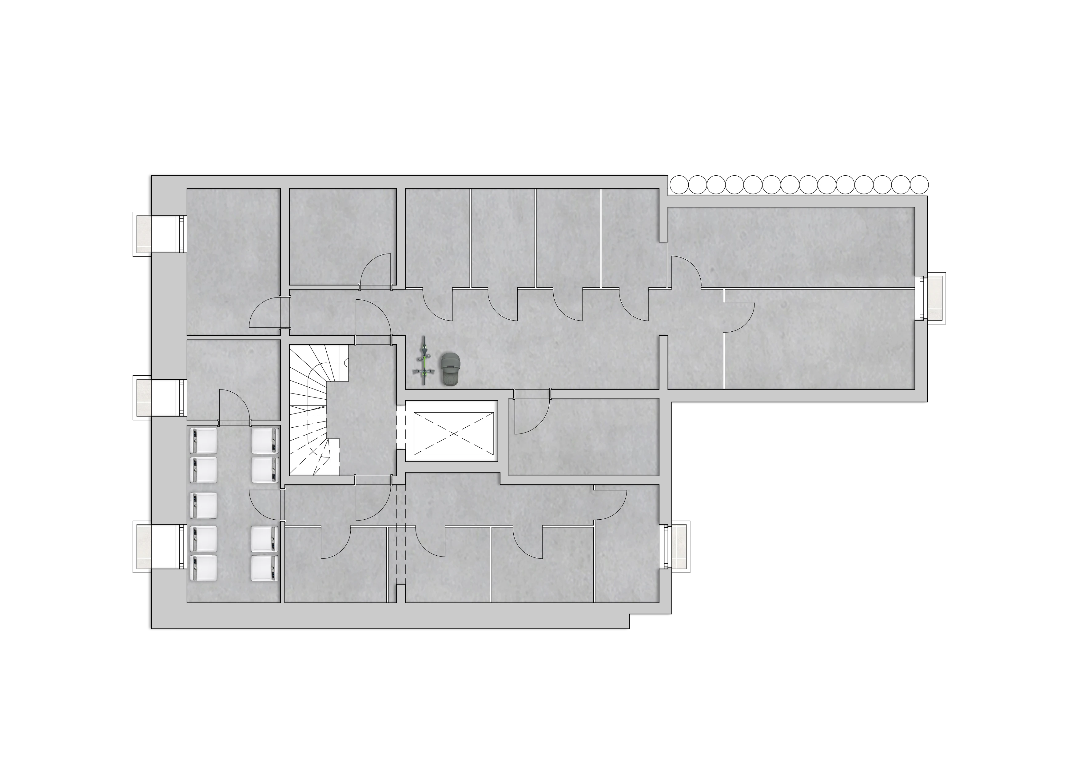 Grundriss Kellergeschoss Vorderhaus