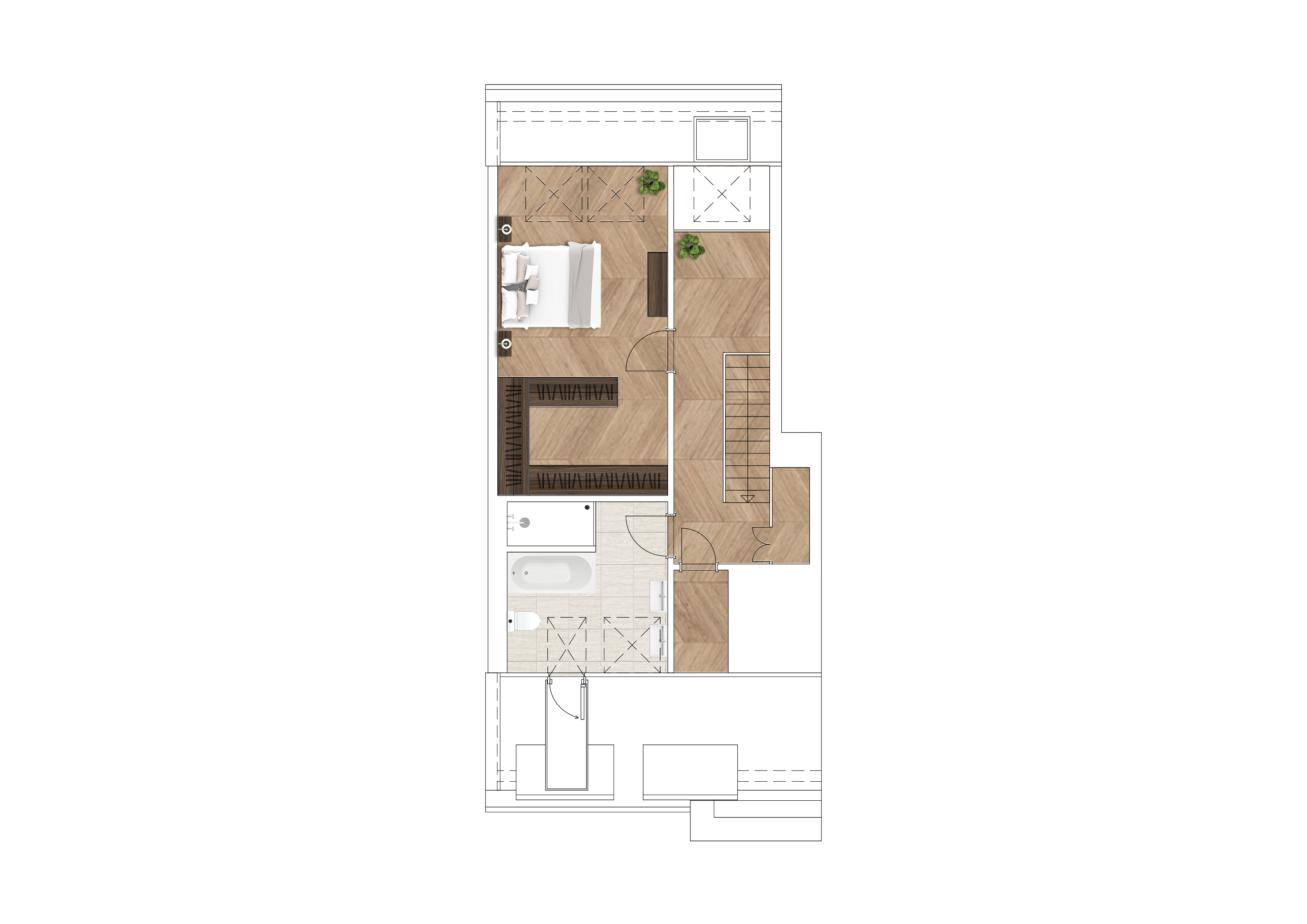 Grundriss Wohnung 1.9, Spitzboden