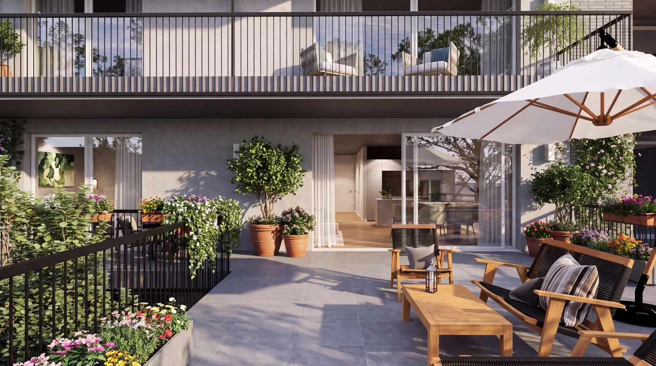 Terrasse · Wohnung 1.1. Visualisierung.